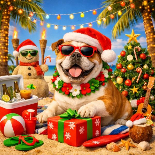 a christmas in july greeting
